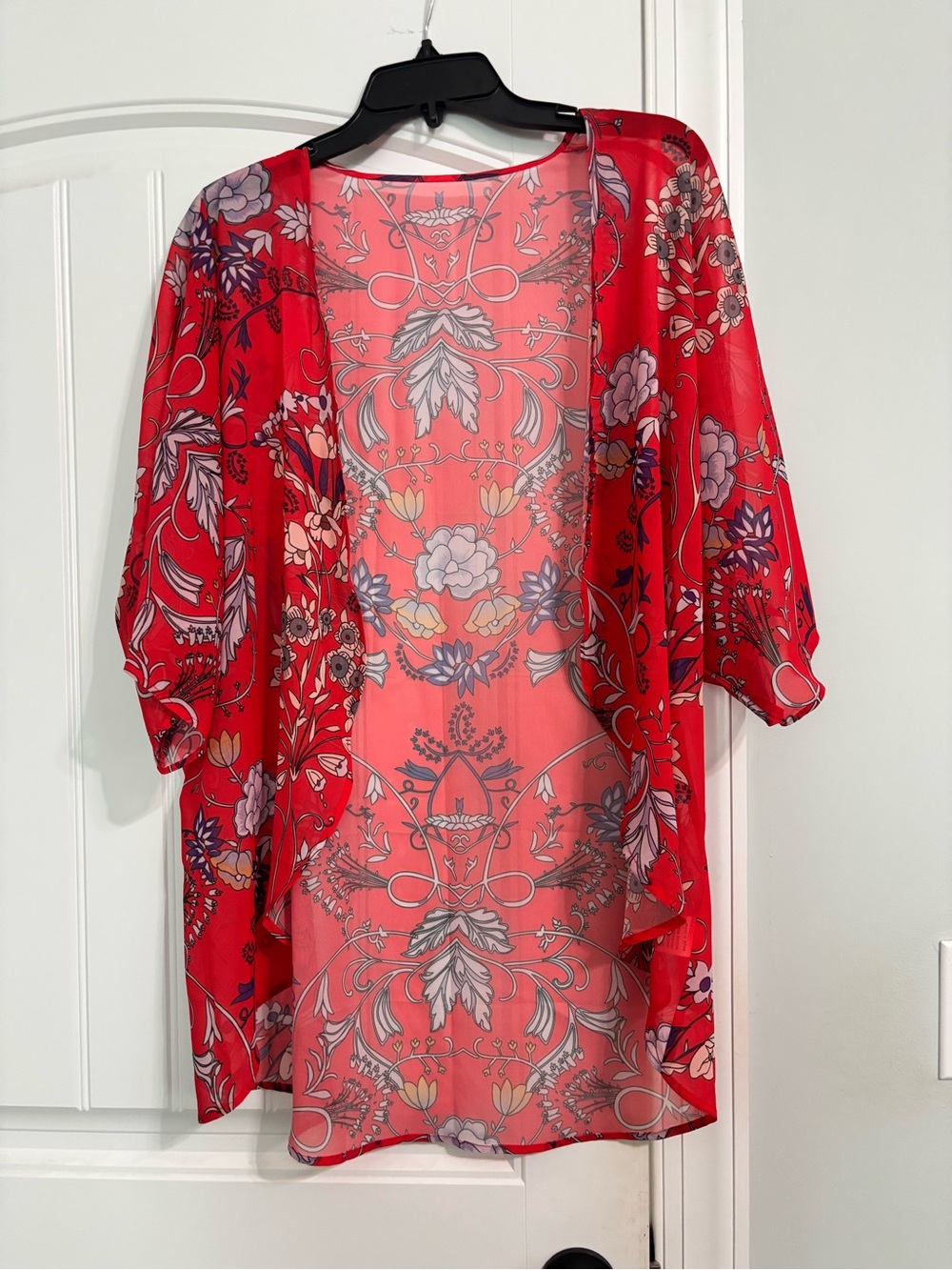 Red floral Kimono